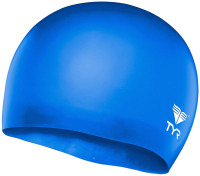 Шапочка для плавания TYR Wrinkle Free Junior Silicone Cap / LCSJR/428 (голубой) - 