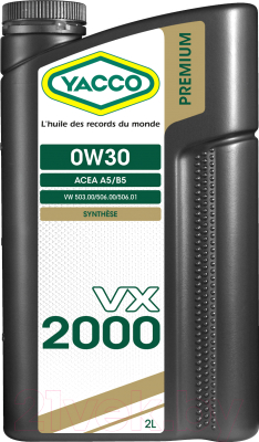 

Моторное масло Yacco, VX 2000 0W30