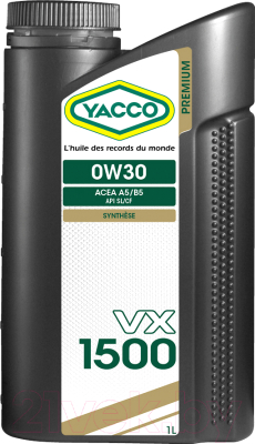 Моторное масло Yacco VX 1500 0W30 (1л)