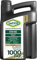 Моторное масло Yacco VX 1000 FAP 5W40 (5л) - 