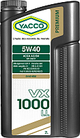 Моторное масло Yacco VX 1000 LL 5W40 (2л) - 