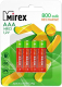 Комплект аккумуляторов Mirex HR03 / HR03-08-E4 (4шт) - 