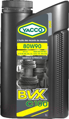 Трансмиссионное масло Yacco BVX C 100 80W90 (1л)