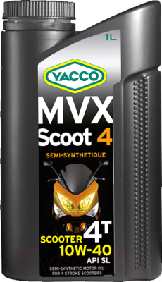 Моторное масло Yacco MVX Scoot 4 10W40 (1л)