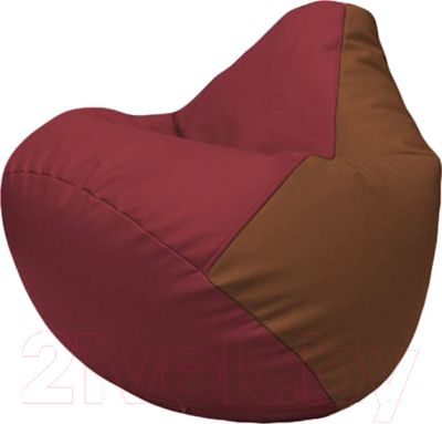 Бескаркасное кресло Flagman Груша Макси Г2.3-2107 (бордовый/коричневый)