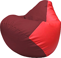 Бескаркасное кресло Flagman Груша Макси Г2.3-2109 (бордовый/красный) - 