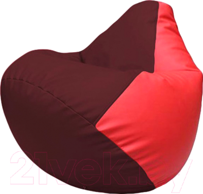 Бескаркасное кресло Flagman Груша Макси Г2.3-3209 (бордовый/красный)