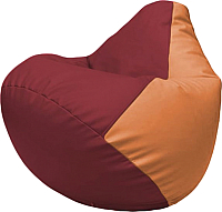 Бескаркасное кресло Flagman Груша Макси Г2.3-2120 (бордовый/оранжевый) - 