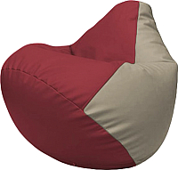 Бескаркасное кресло Flagman Груша Макси Г2.3-2102 (бордовый/светло-серый) - 