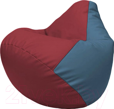 Бескаркасное кресло Flagman Груша Макси Г2.3-2103 (бордовый/синий)