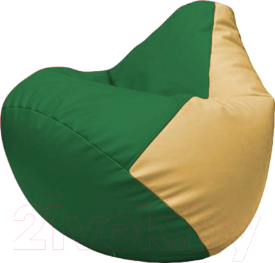 Бескаркасное кресло Flagman Груша Макси Г2.3-0113 (зелёный/бежевый)