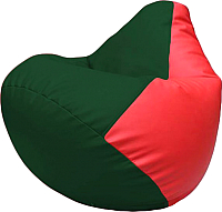 Бескаркасное кресло Flagman Груша Макси Г2.3-0109 (зелёный/красный) - 