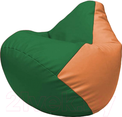 Бескаркасное кресло Flagman Груша Макси Г2.3-0120 (зелёный/оранжевый)