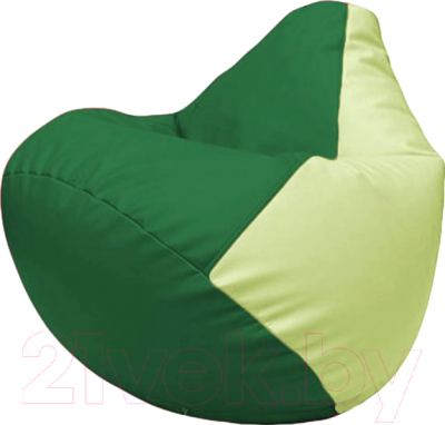 Бескаркасное кресло Flagman Груша Макси Г2.3-0104 (зелёный/светло-салатовый)