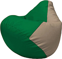 Бескаркасное кресло Flagman Груша Макси Г2.3-0102 (зелёный/светло-серый) - 