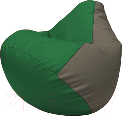 Бескаркасное кресло Flagman Груша Макси Г2.3-0117 (зелёный/серый)