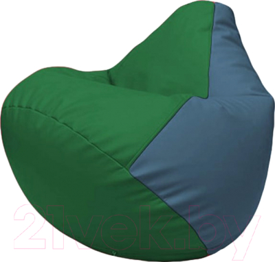 Бескаркасное кресло Flagman Груша Макси Г2.3-0103 (зелёный/синий)