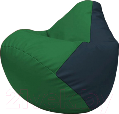 Бескаркасное кресло Flagman Груша Макси Г2.3-0115 (зелёный/синий)