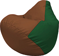 Бескаркасное кресло Flagman Груша Макси Г2.3-0701 (коричневый/зелёный) - 