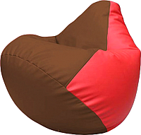 Бескаркасное кресло Flagman Груша Макси Г2.3-0709 (коричневый/красный) - 