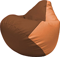 Бескаркасное кресло Flagman Груша Макси Г2.3-0720 (коричневый/оранжевый) - 