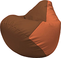 Бескаркасное кресло Flagman Груша Макси Г2.3-0723 (коричневый/оранжевый) - 