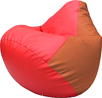Бескаркасное кресло Flagman Груша Макси Г2.3-0923 (красный/оранжевый) - 