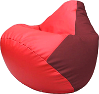 Бескаркасное кресло Flagman Груша Макси Г2.3-0921 (красный/бордовый) - 