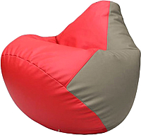 Бескаркасное кресло Flagman Груша Макси Г2.3-0902 (красный/светло-серый) - 