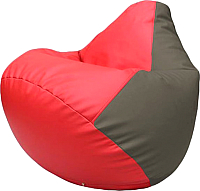 Бескаркасное кресло Flagman Груша Макси Г2.3-0917 (красный/серый) - 