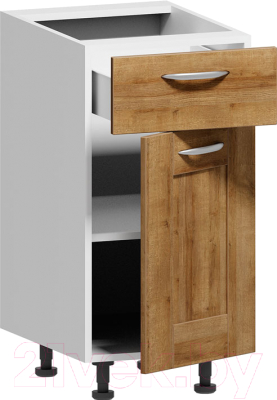 Шкаф-стол кухонный Заречье Румба РБ26 (белый/дуб ривьера)