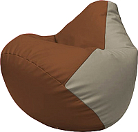 Бескаркасное кресло Flagman Груша Макси Г2.3-0702 (коричневый/светло-серый) - 