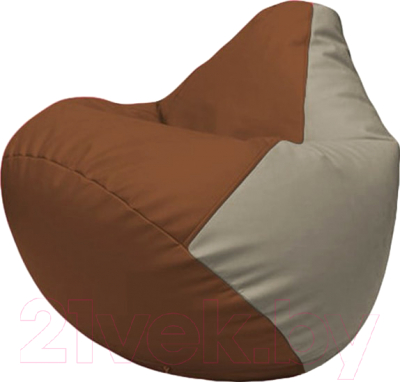 Бескаркасное кресло Flagman Груша Макси Г2.3-0702 (коричневый/светло-серый)