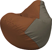 Бескаркасное кресло Flagman Груша Макси Г2.3-0717 (коричневый/серый) - 