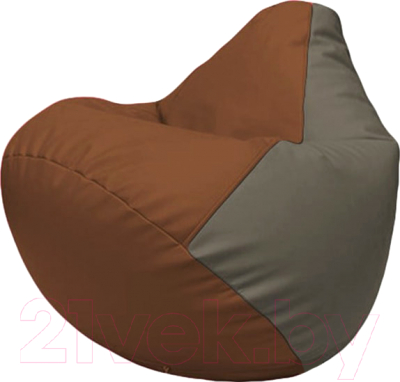 Бескаркасное кресло Flagman Груша Макси Г2.3-0717 (коричневый/серый)