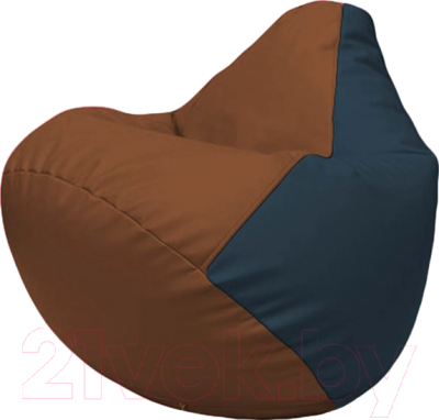 Бескаркасное кресло Flagman Груша Макси Г2.3-0715 (коричневый/синий)