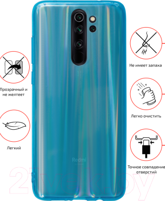 Чехол-накладка Volare Rosso Aura для Redmi Note 8 Pro (голубой)