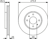 Тормозной диск Bosch 0986479R94