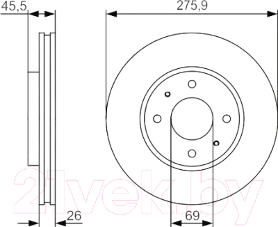 

Тормозной диск Bosch, 0986479R94