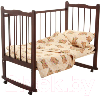 Комплект постельный для малышей Fun Ecotex Сони / FE 10024 (3пр, бежевый)