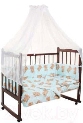 Комплект постельный для малышей Fun Ecotex Сони / FE 10024 (3пр, голубой)