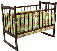 Комплект постельный для малышей Fun Ecotex Сони / FE 10024 (3пр, зеленый) - 