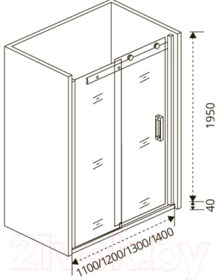 Душевая дверь Good Door Galaxy WTW-150-C-B