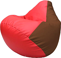 Бескаркасное кресло Flagman Груша Макси Г2.3-0907 (красный/коричневый) - 