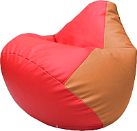Бескаркасное кресло Flagman Груша Макси Г2.3-0920 (красный/оранжевый) - 
