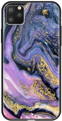 Чехол-накладка Deppa Glass Case для iPhone 11 Pro Max / 87270 (фиолетовый агат)