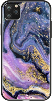 Чехол-накладка Deppa Glass Case для iPhone 11 Pro / 87256 (фиолетовый агат)