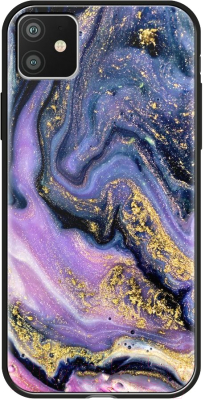 Чехол-накладка Deppa Glass Case для iPhone 11 / 87263 (фиолетовый агат)
