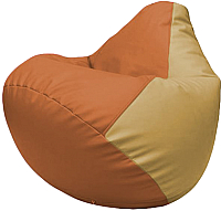 Бескаркасное кресло Flagman Груша Макси Г2.3-2013 (оранжевый/бежевый) - 