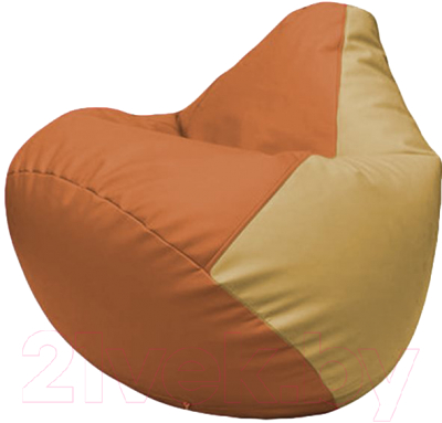 Бескаркасное кресло Flagman Груша Макси Г2.3-2013 (оранжевый/бежевый)